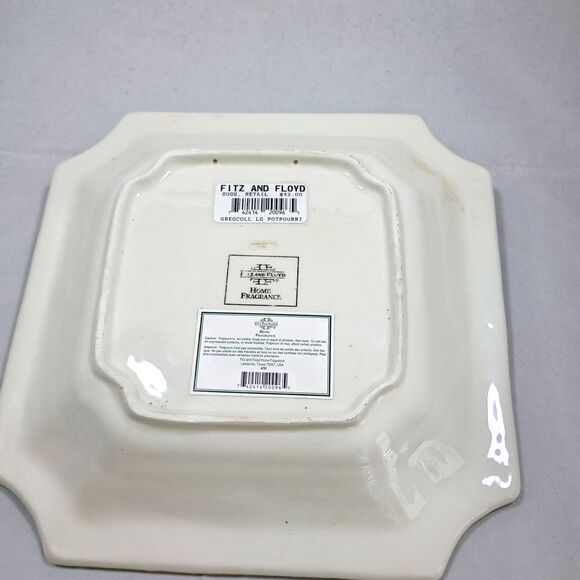 Fitz & Floyd Gregorian 11" Potpourri Bowl Ceramic Decorative Centerpiece - Picture 2 of 2